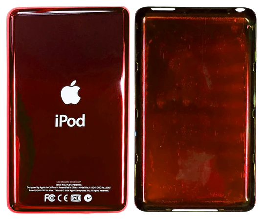 Thick Red Backplate for Apple iPod Classic 6th 7th & iPod Video 5th 5.5
