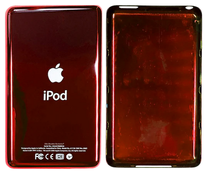 Thick Red Backplate for Apple iPod Classic 6th 7th & iPod Video 5th 5.5