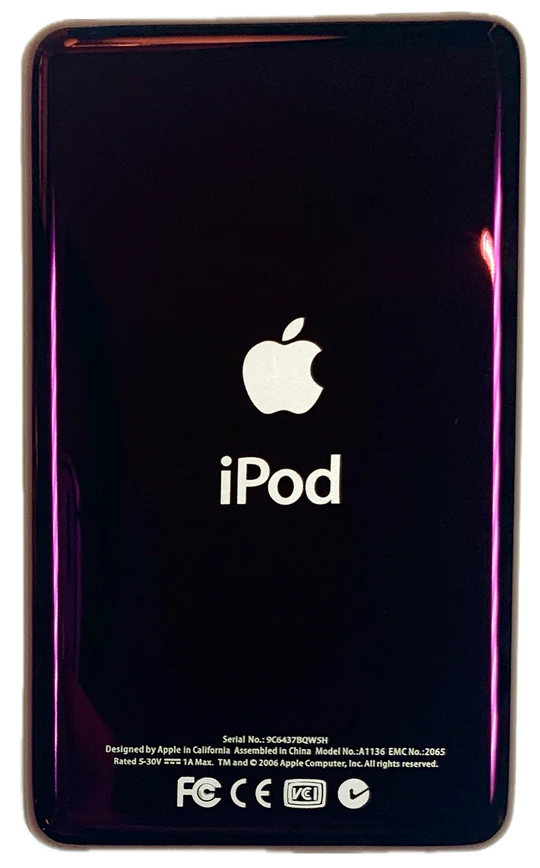 Thick Purple Wine Backplate for Apple iPod Classic 6th 7th & iPod Video 5th 5.5
