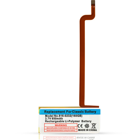 850mah Thick Lithium Polymer Battery for Apple iPod Video 5th 5.5 & iPod Classic 6th 7th A1136