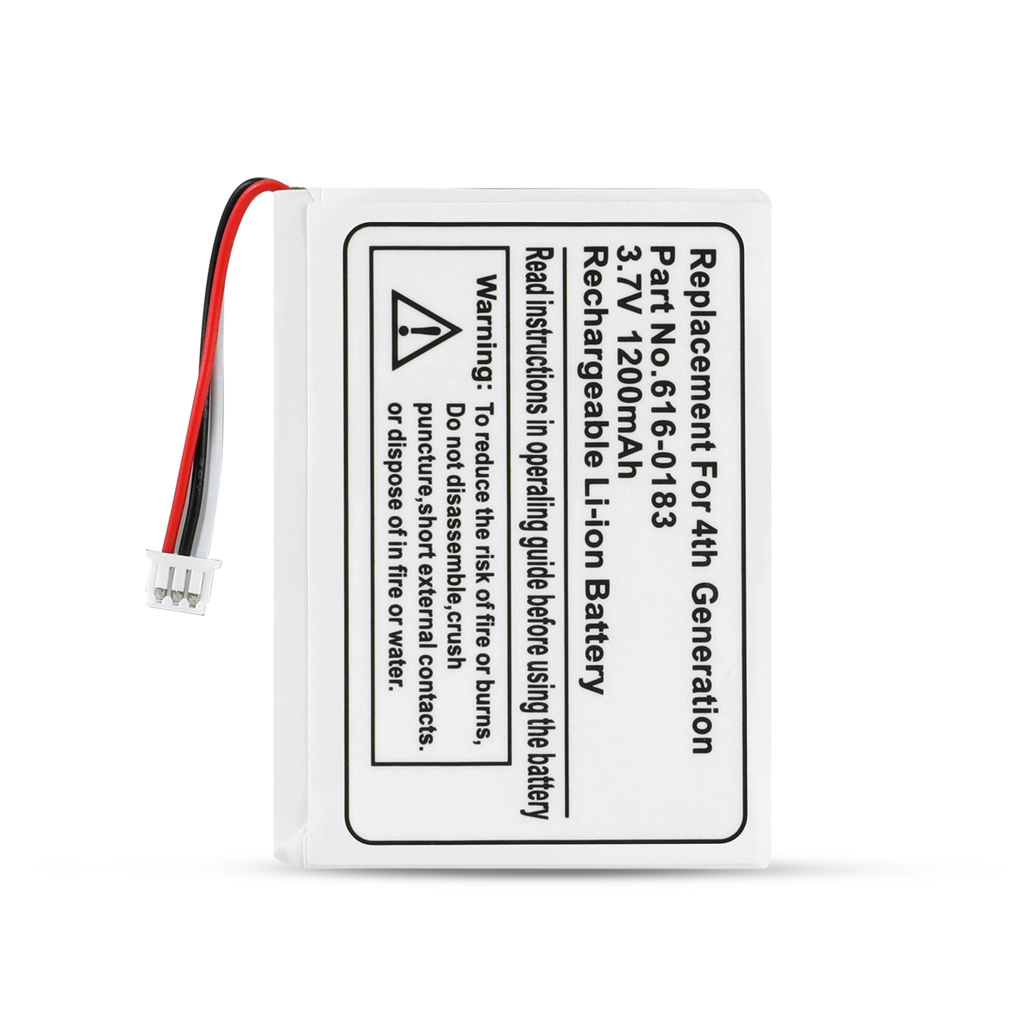 1200mah Lithium-Ion Replacement Battery for Apple iPod Classic 4th Generation Monochrome & Photo A1059 A1099