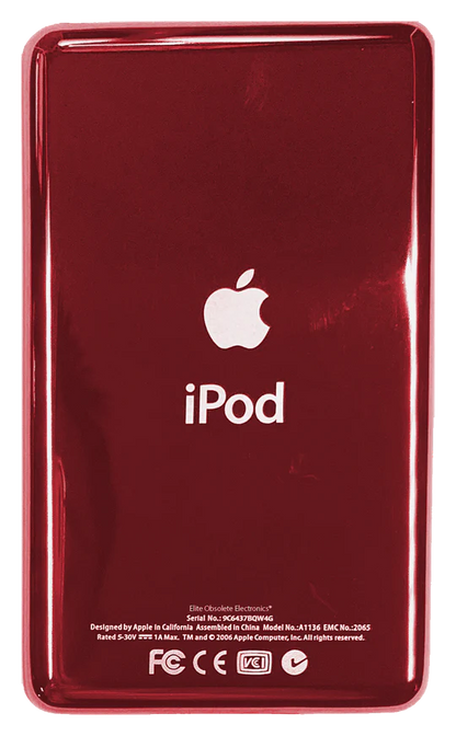 Thick Red Backplate for Apple iPod Classic 6th 7th & iPod Video 5th 5.5