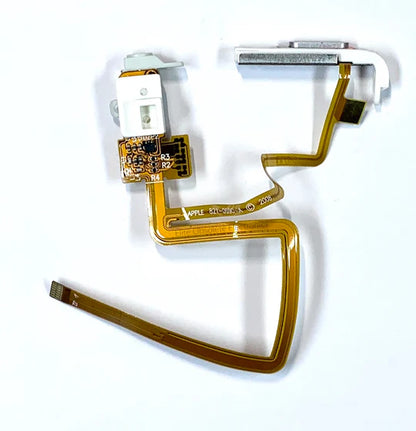 Thick White Audio Headphone Jack & Hold Switch for Apple iPod Video 5th 5.5 & iPod Classic 6th 7th