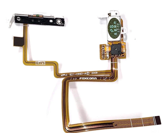 Thin White Audio Headphone Jack & Hold Switch for Apple iPod Video 5th 5.5 & iPod Classic 6th 7th A1136 A1238