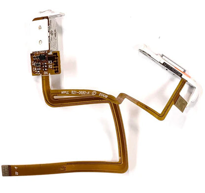 Thin White Audio Headphone Jack & Hold Switch for Apple iPod Video 5th 5.5 & iPod Classic 6th 7th A1136 A1238