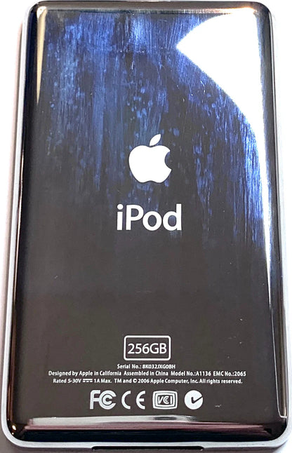 Thick Silver Backplate for iPod Classic / Video 5th 5.5 6th 7th 30GB 60GB 64GB 128GB 256GB 512GB 1TB 2TB 80GB 120GB 160GB Universal