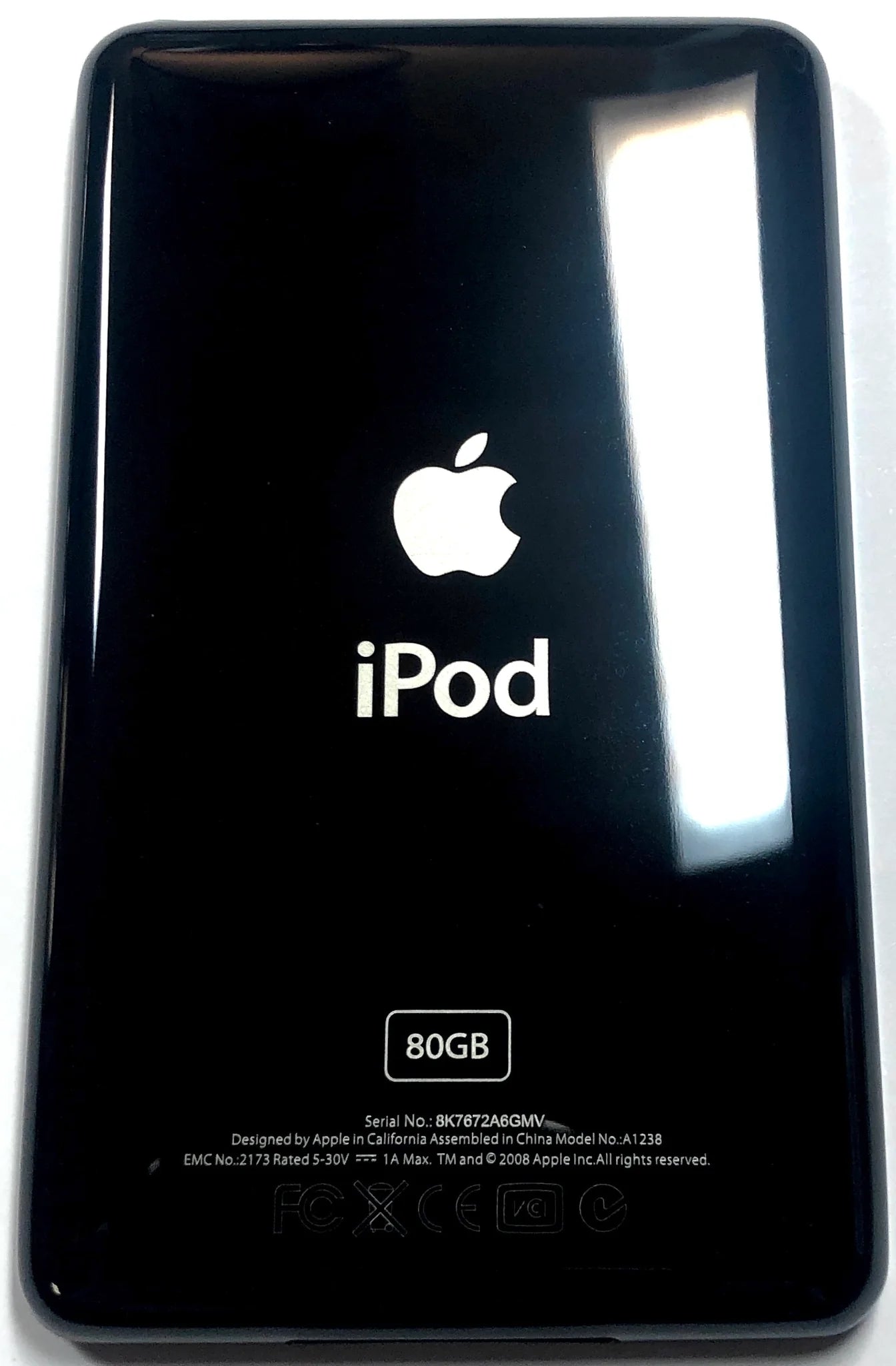 Thin Black Backplate for iPod Classic / Video 5th 5.5 6th 7th 64GB 128GB 256GB 512GB 1TB 80GB 120GB 160GB Universal
