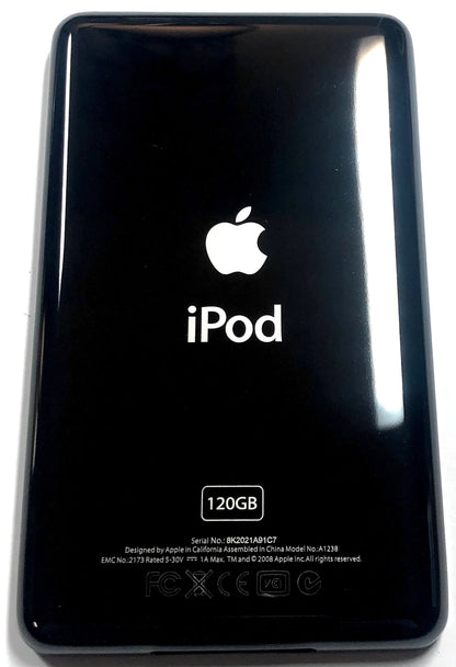Thin Black Backplate for iPod Classic / Video 5th 5.5 6th 7th 64GB 128GB 256GB 512GB 1TB 80GB 120GB 160GB Universal