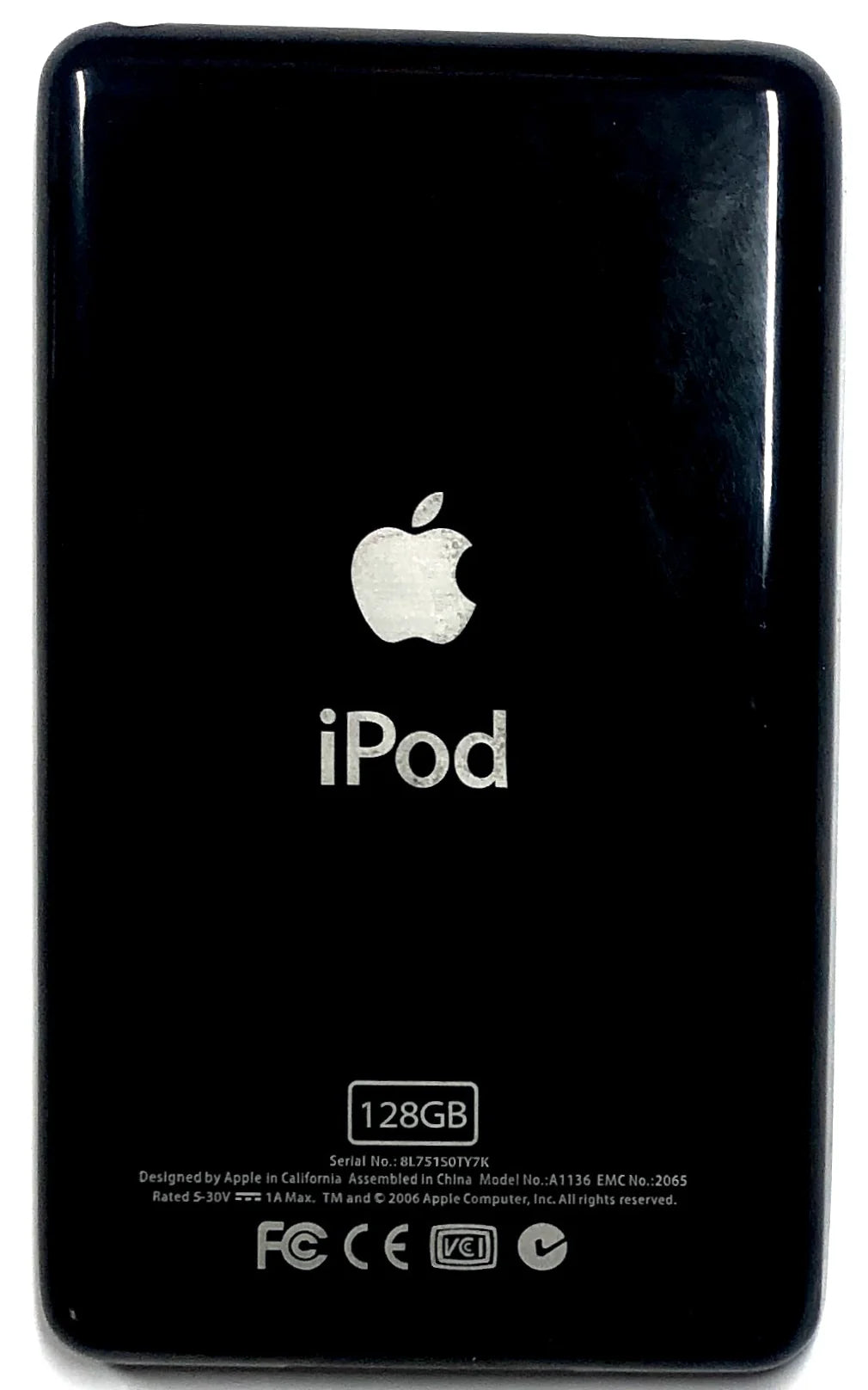 Thin Black Backplate for iPod Classic / Video 5th 5.5 6th 7th 64GB 128GB 256GB 512GB 1TB 80GB 120GB 160GB Universal