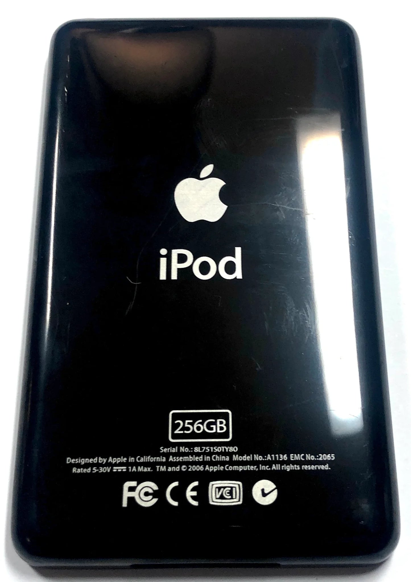 Thin Black Backplate for iPod Classic / Video 5th 5.5 6th 7th 64GB 128GB 256GB 512GB 1TB 80GB 120GB 160GB Universal