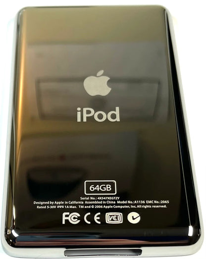 Thick Silver Backplate for iPod Classic / Video 5th 5.5 6th 7th 30GB 60GB 64GB 128GB 256GB 512GB 1TB 2TB 80GB 120GB 160GB Universal
