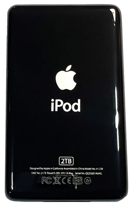 Thin Black Backplate for iPod Classic / Video 5th 5.5 6th 7th 64GB 128GB 256GB 512GB 1TB 80GB 120GB 160GB Universal