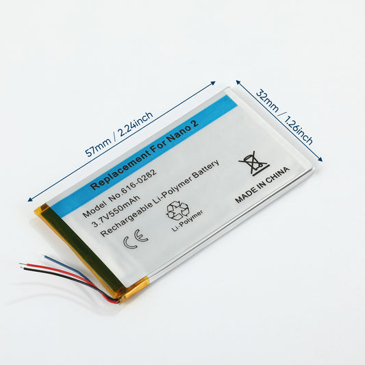 New 550mah Lithium-Polymer Battery for Apple iPod Nano 2nd Generation A1199