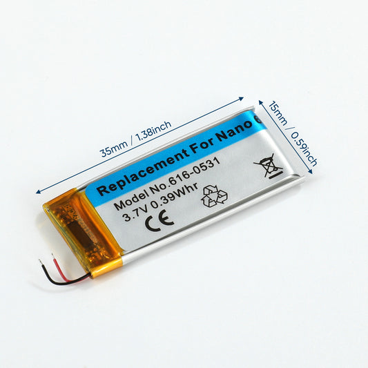 New 110mah Lithium-Ion Polymer Battery for Apple iPod Nano 6th Generation A1366