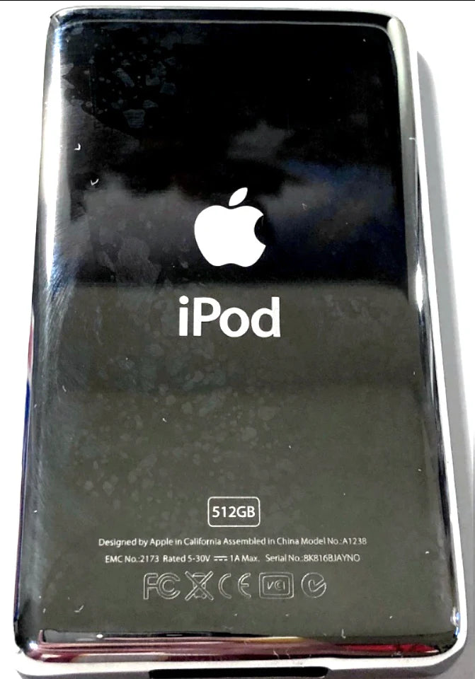 Thick Silver Backplate for iPod Classic / Video 5th 5.5 6th 7th 30GB 60GB 64GB 128GB 256GB 512GB 1TB 2TB 80GB 120GB 160GB Universal